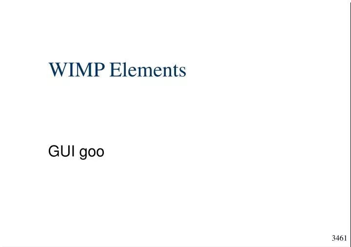 wimp elements