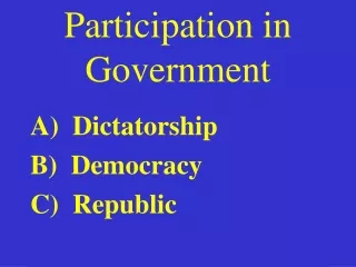Participation in Government