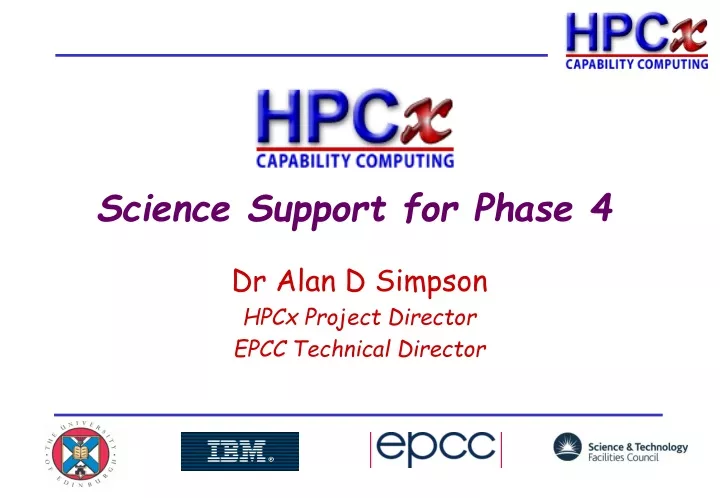 science support for phase 4