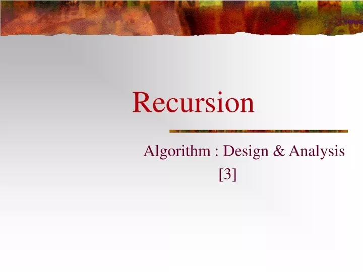 recursion