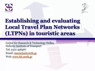 Establishing and evaluating Local Travel Plan Networks (LTPNs) in touristic areas