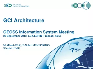 GEOSS Common  Infrastructure (1)