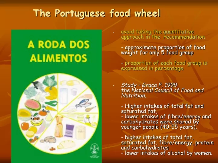 the portuguese food wheel