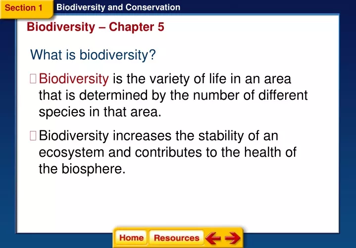 biodiversity and conservation