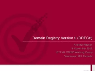 Domain Registry Version 2 (DREG2)