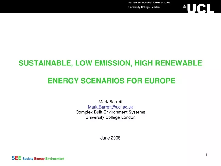 sustainable low emission high renewable energy