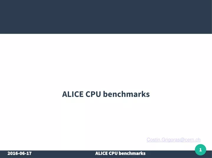 alice cpu benchmarks