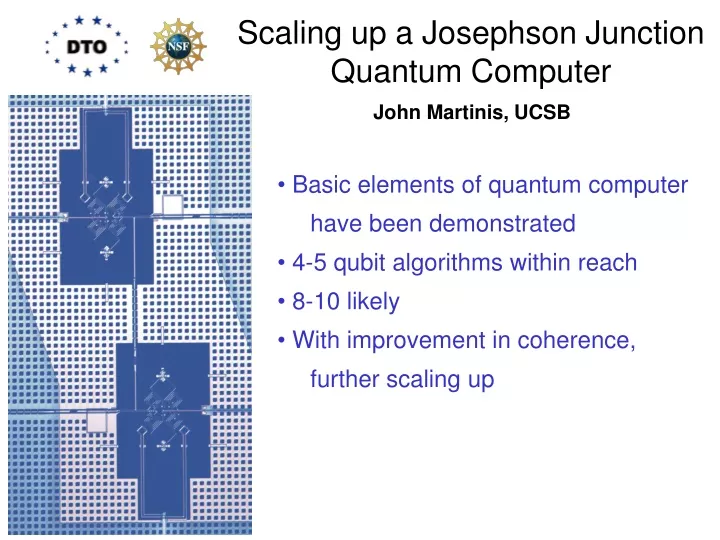 scaling up a josephson junction quantum computer