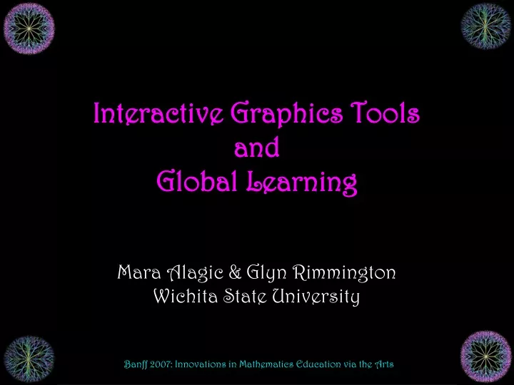 interactive graphics tools and global learning
