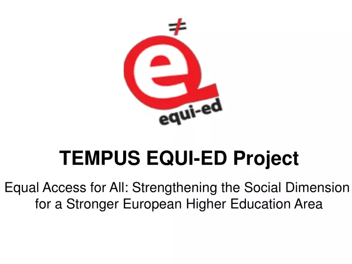 tempus equi ed project equal access