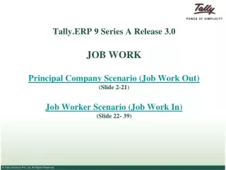 Job Work (Principal Company)