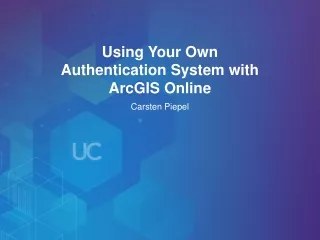 Using Your Own Authentication System with ArcGIS Online