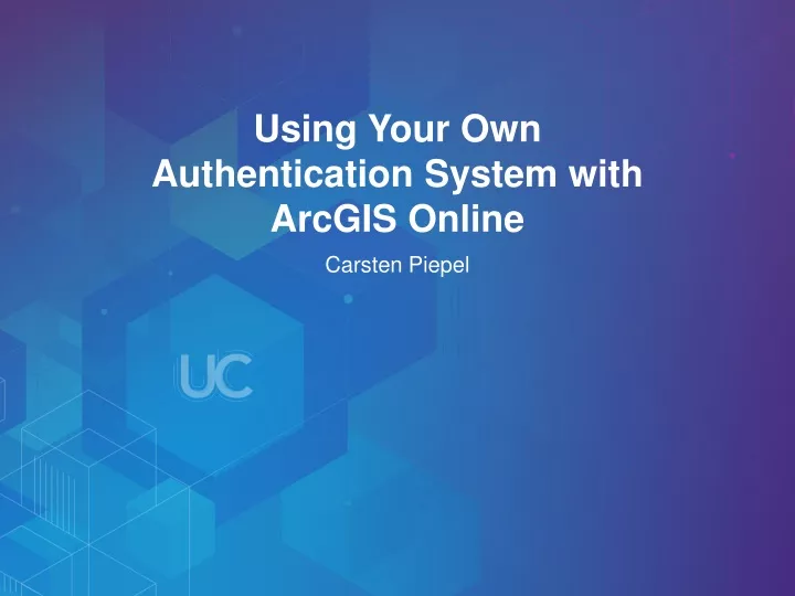 using your own authentication system with arcgis online
