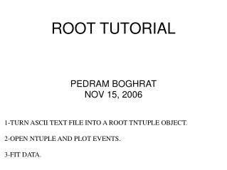 ROOT TUTORIAL