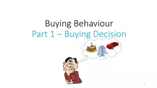 Buying Behaviour Part 1 – Buying Decision