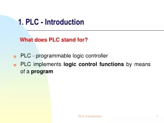 1. PLC - Introduction