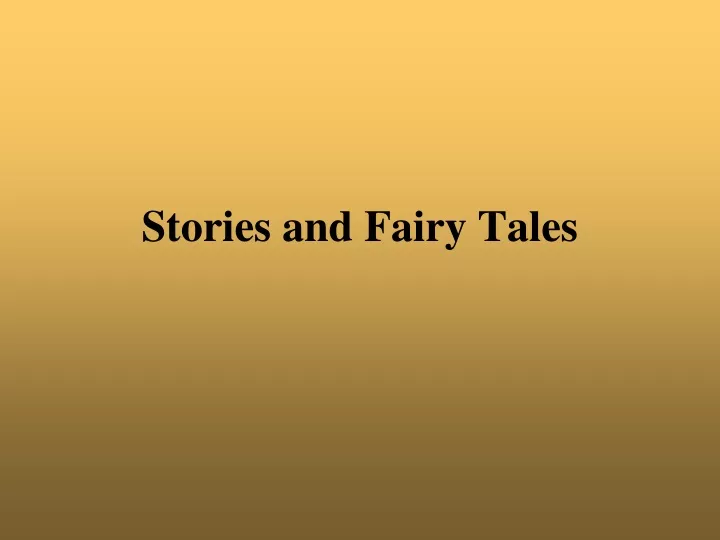 stories and fairy tales