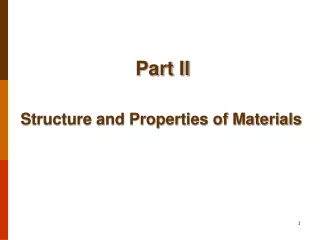 Structure and Properties of Materials