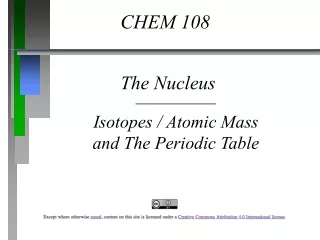 __________ Isotopes / Atomic Mass and The Periodic Table