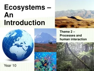Ecosystems – An Introduction