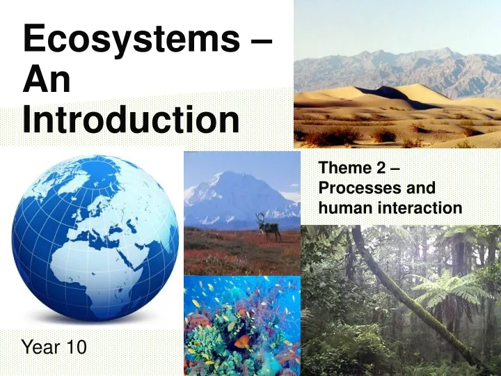 ecosystems an introduction
