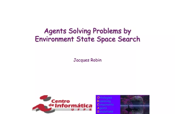 agents solving problems by environment state space search