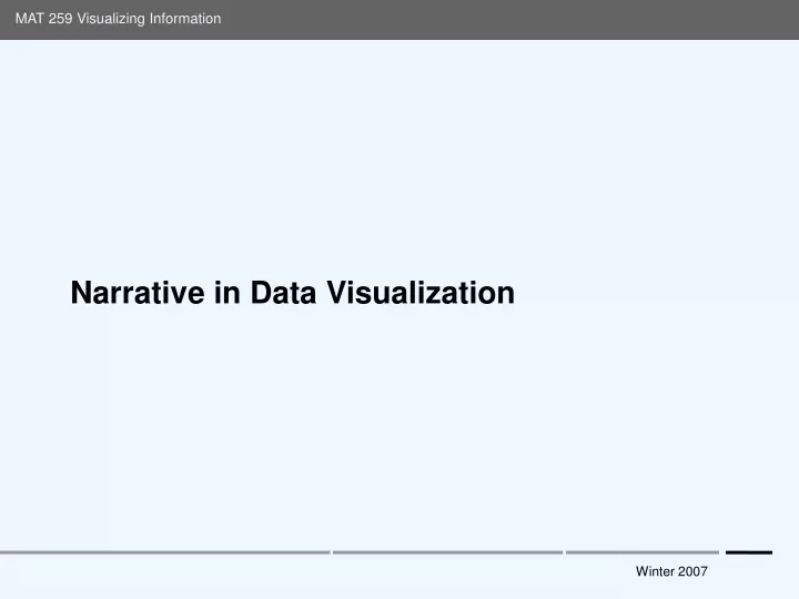 narrative in data visualization