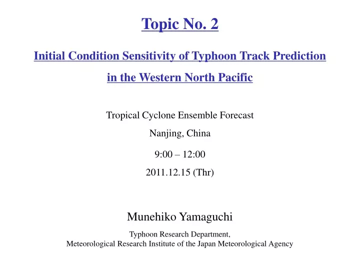 topic no 2 initial condition sensitivity