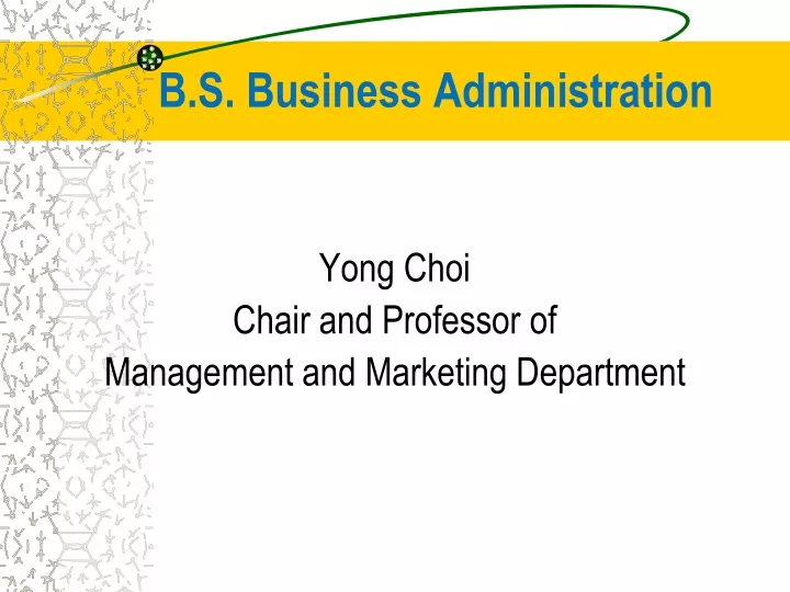 b s business administration