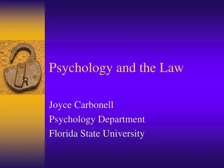 psychology and the law