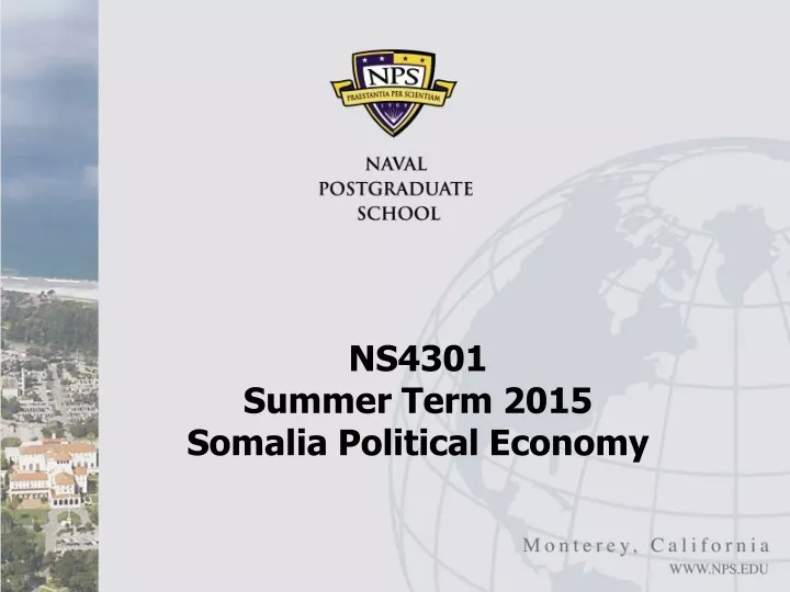 ns4301 summer term 2015 somalia political economy