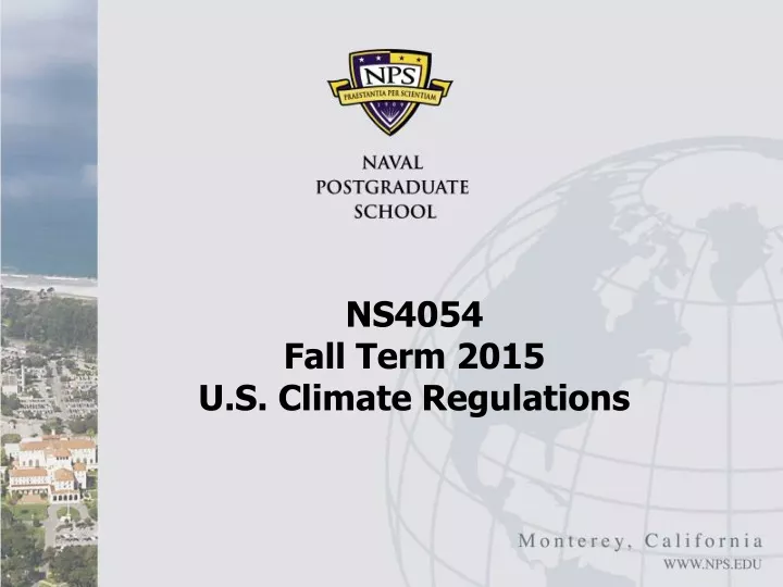 ns4054 fall term 2015 u s climate regulations