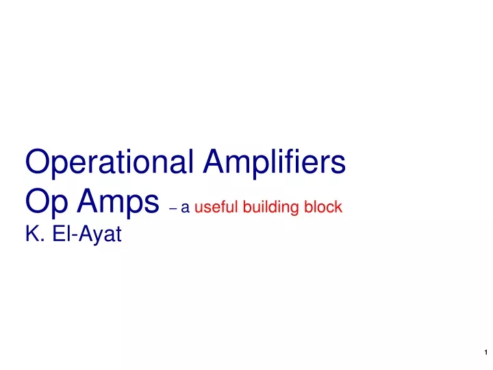 operational amplifiers op amps a useful building