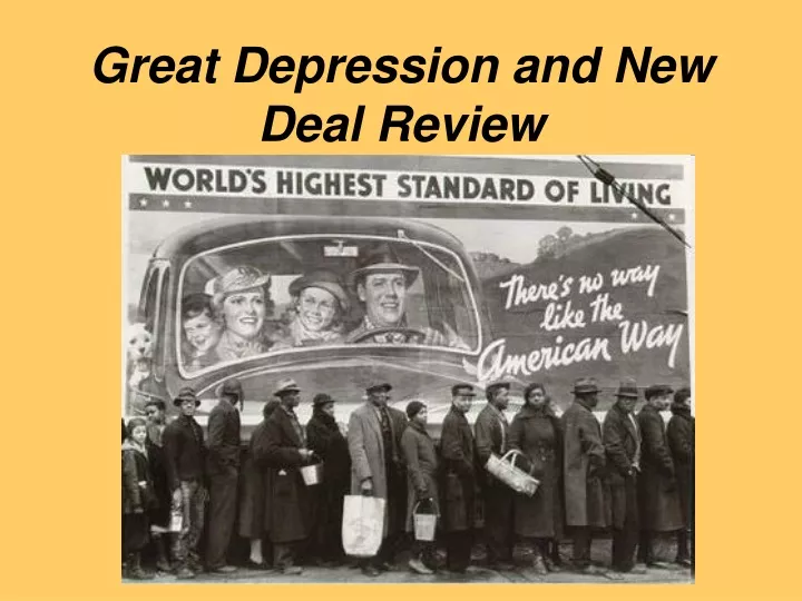 great depression and new deal review