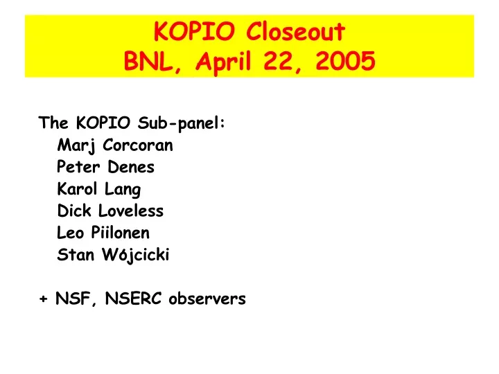 kopio closeout bnl april 22 2005