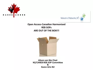 Open Access-Canadian Harmonized  REB SOPs  ARE OUT OF THE BOX!!!