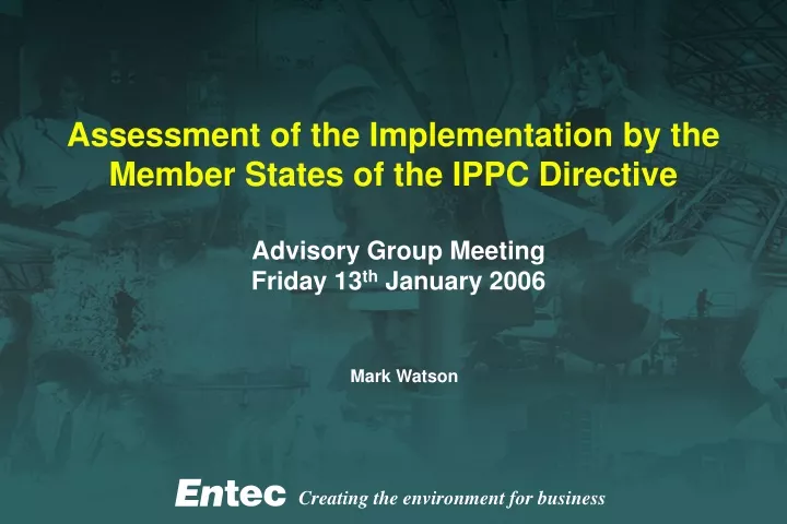 assessment of the implementation by the member states of the ippc directive