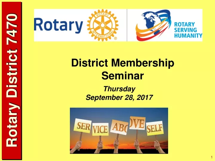 district membership seminar