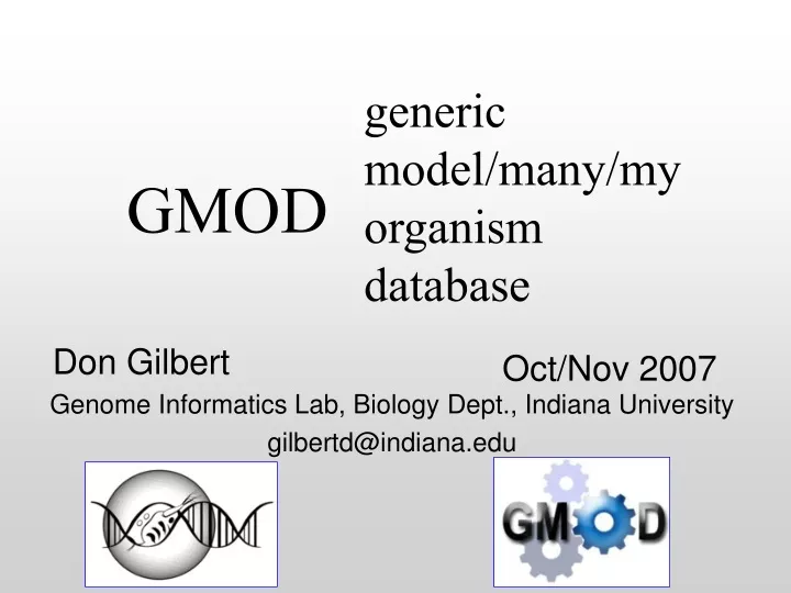 generic model many my organism database