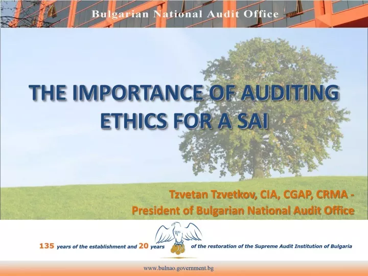 the importance of auditing ethics for a sai