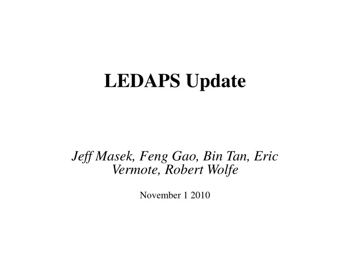 ledaps update