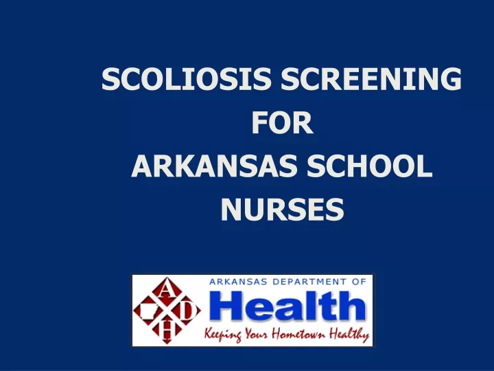 scoliosis screening for arkansas school nurses
