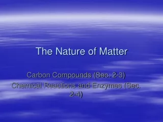 The Nature of Matter