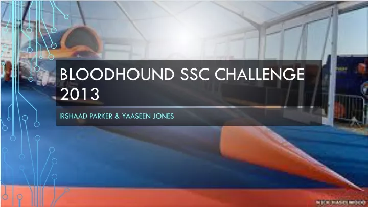 bloodhound ssc challenge 2013