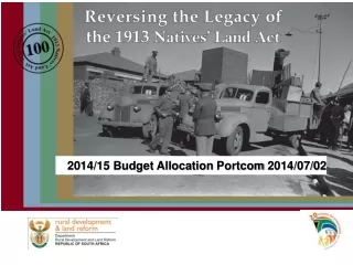 2014/15 Budget Allocation  Portcom  2014/07/02