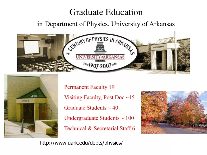 graduate education in department of physics