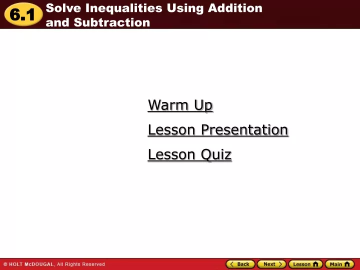 solve inequalities using addition and subtraction