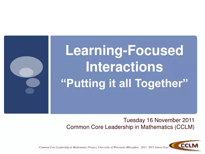 learning focused interactions