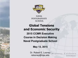 Global Tensions  and Economic Security