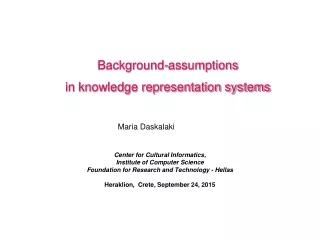 Background-assumptions  in knowledge representation systems